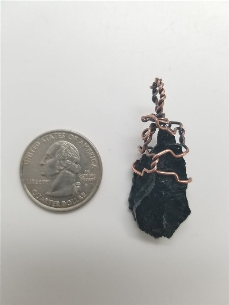 Black Tourmaline Pendant, handmade by Wilhelmina St&ouml;cker