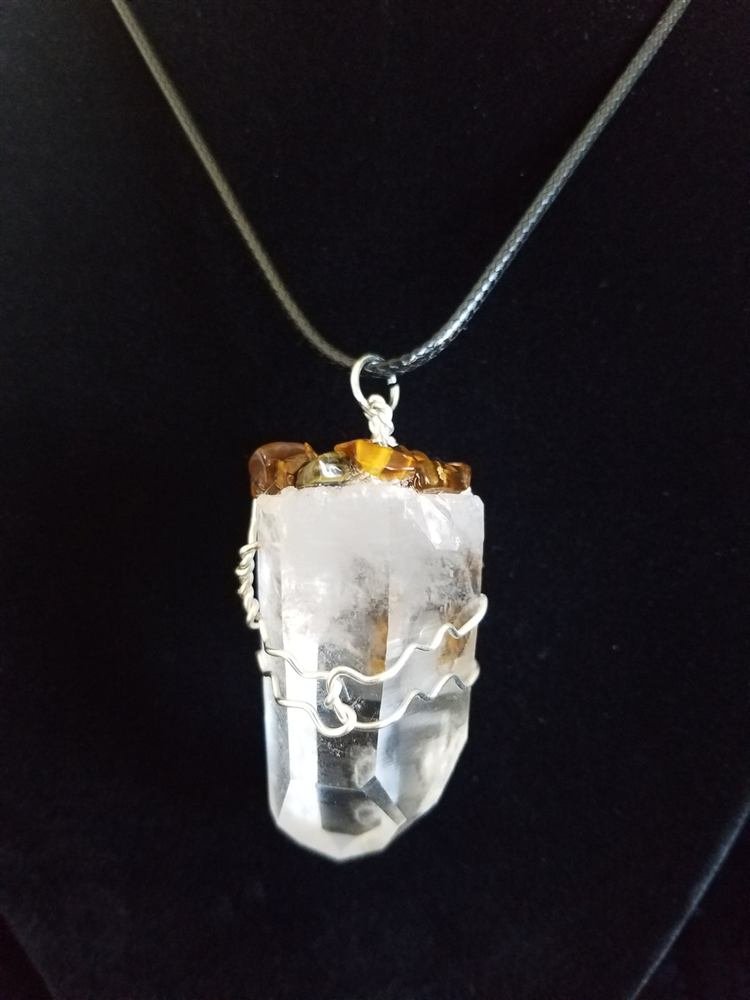 Arkansas Quartz Design Pendant, handmade by Wilhelmina St&ouml;cker