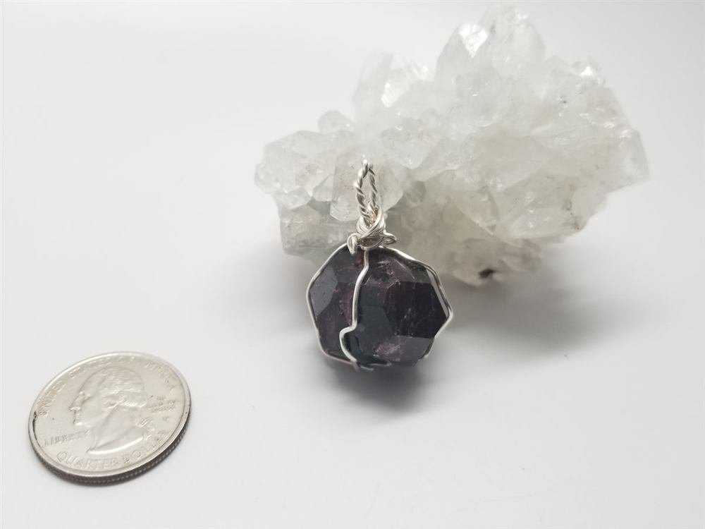 Garnet Pendant, handmade by Wilhelmina St&ouml;cker
