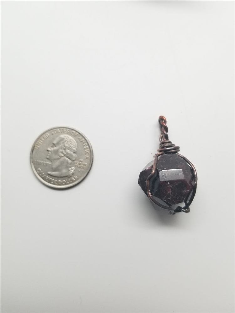 Garnet Pendant, handmade by Wilhelmina St&ouml;cker