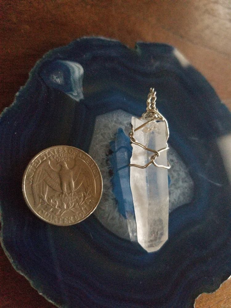 Lemurian Seed Crystal Pendant, handmade by Wilhelmina St&ouml;cker