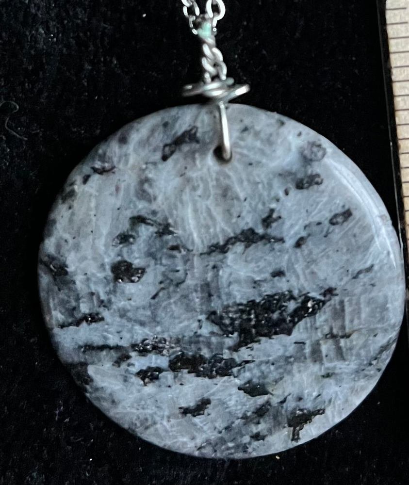 Larvikite Pendant, handmade by Wilhelmina St&ouml;cker