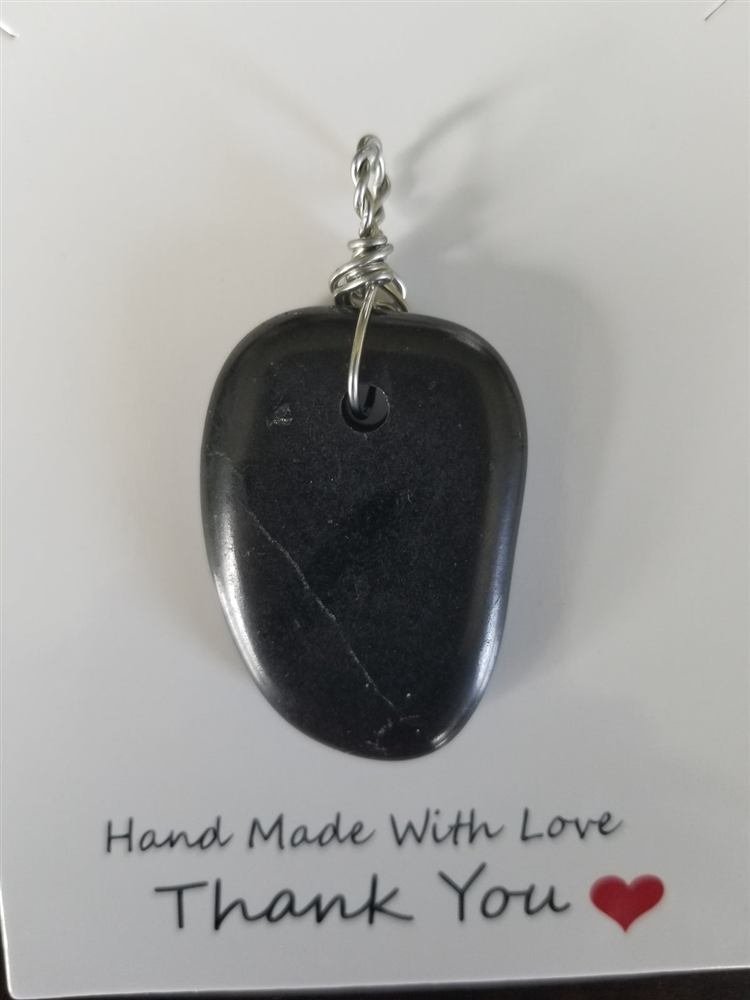 Shungite Pendants, handmade by Wilhelmina St&ouml;cker