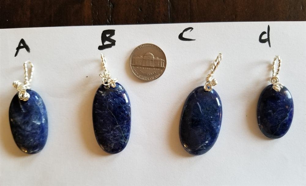 Sodalite Pendant, handmade by Wilhelmina St&ouml;cker