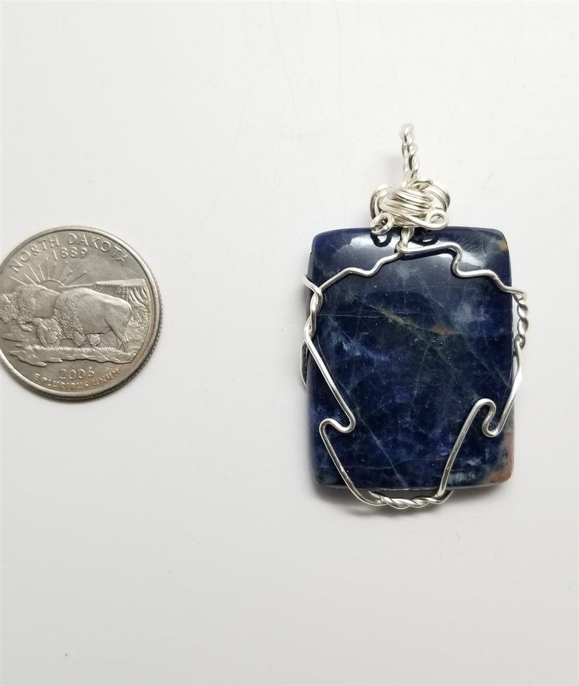 Sodalite Pendant, handmade by Wilhelmina St&ouml;cker