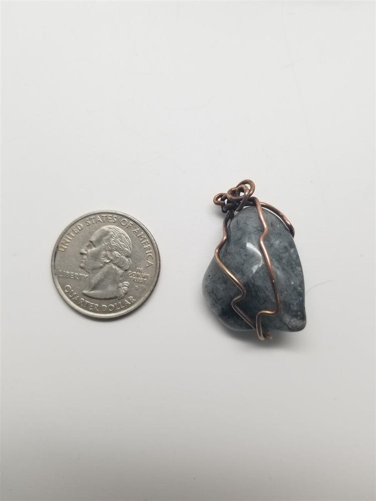 Tourmalated Quartz Pendant, handmade by Wilhelmina St&ouml;cker