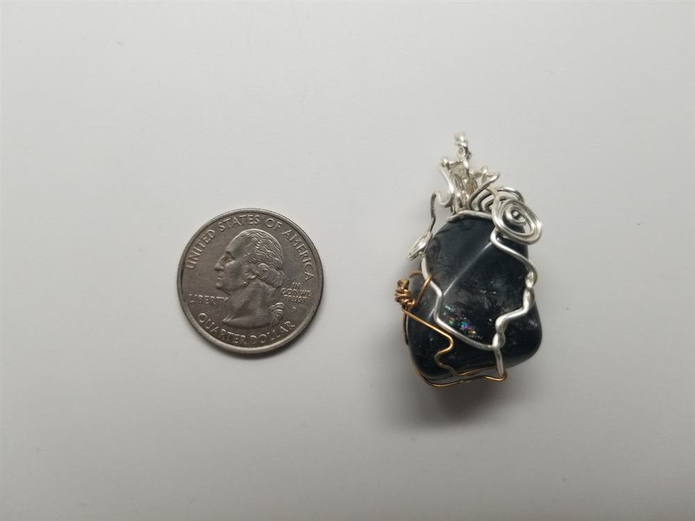 Tourmalited Quartz Pendant, handmade by Wilhelmina St&ouml;cker
