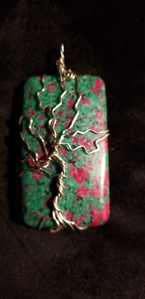 Tree of Life Ruby Zoistite Pendant - Various Unique Pendants, handmade by Wilhelmina St&ouml;cker