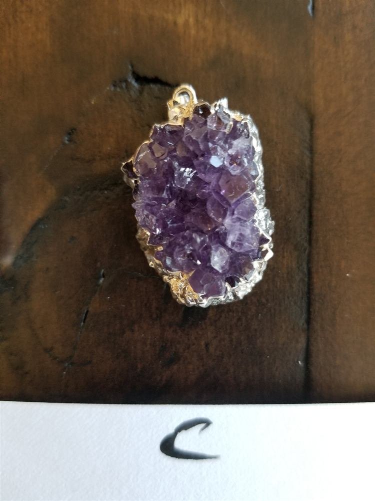 Amethyst Pendants, handmade by Wilhelmina St&ouml;cker